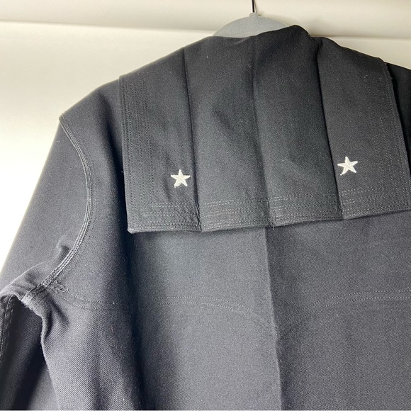 Vintage US Navy Defense Logistics Agency Men’s 44L Black Sailor Top Nautical - Picture 2 of 9